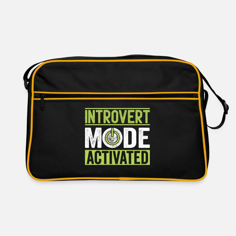 Introvert Mode Activated Sayings For Introverts Retro Bag