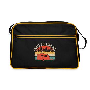 i hate pulling out camper gift for camper - Retro Bag - black/gold - Front