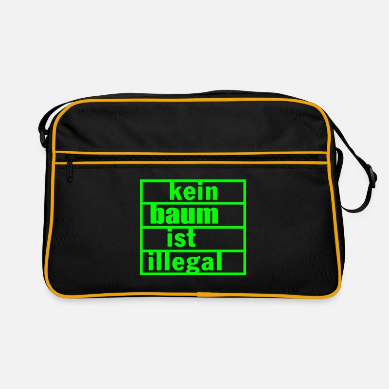 Kein baum ist illegal Retro Tasche