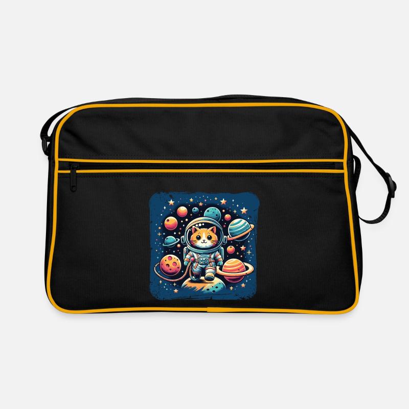 Cosmo, Cat, Astronaut, Space, Kitty Retro Bag