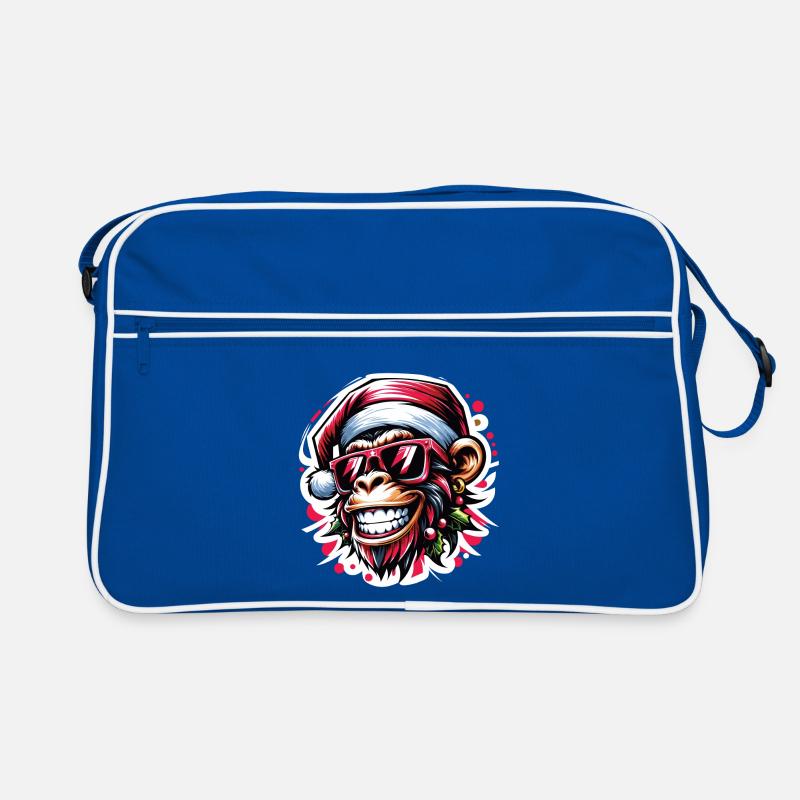 Cool Christmas Monkey Graffiti Street Art Style Retro Bag