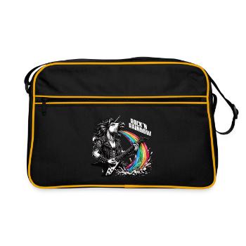 Rocker Heavy Metal Licorne Puks Arc-en-ciel - Sac Retro - noir/or - Devant