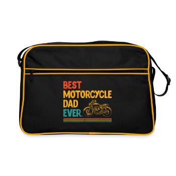 Best Motorcycle Dad Ever Motorcyclist Biker Motorc - Retro Bag - black/gold - Front