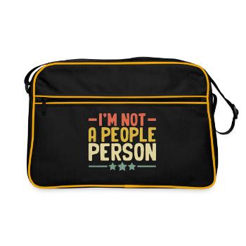 Je ne suis pas une personne sociable Dictons pour les introvertis - Sac Retro - noir/or - Devant