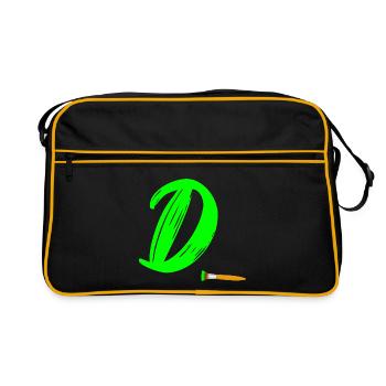brush vert d - Sac Retro - noir/or - Devant