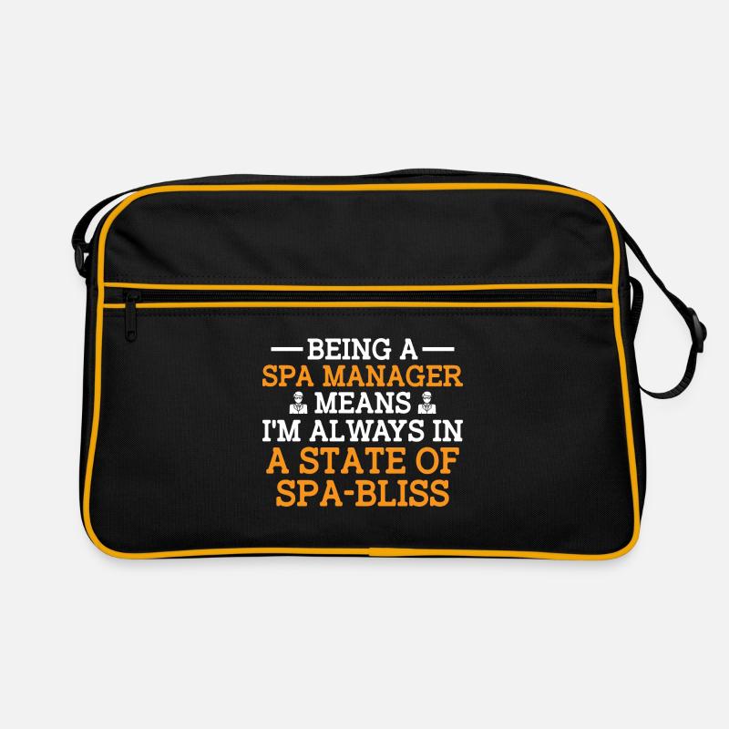 SPA Manager Job Wellness Funny SPA Management Sayi Retro Bag
