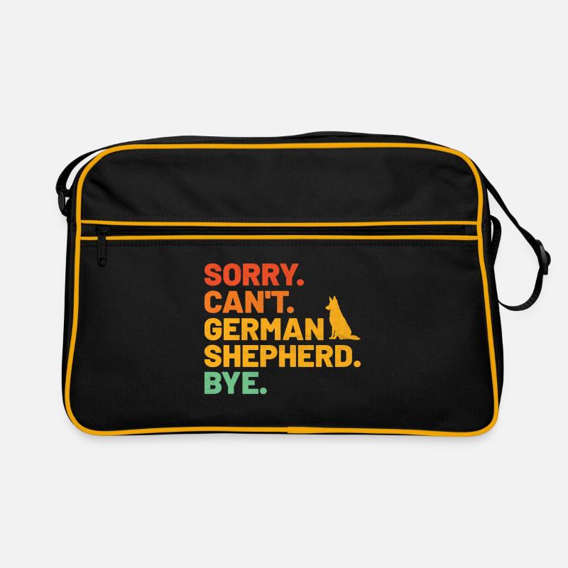 Sorry Can't German Shepherd Bye GSD Dog Lover Retro Bag