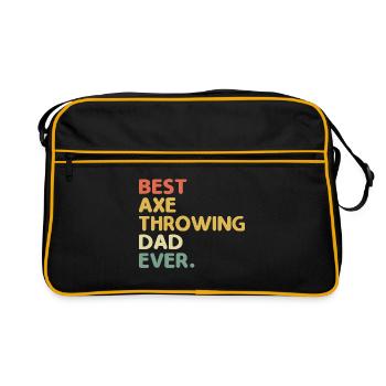 Meilleur papa lanceur de hache jamais ciblé père hachette - Sac Retro - noir/or - Devant