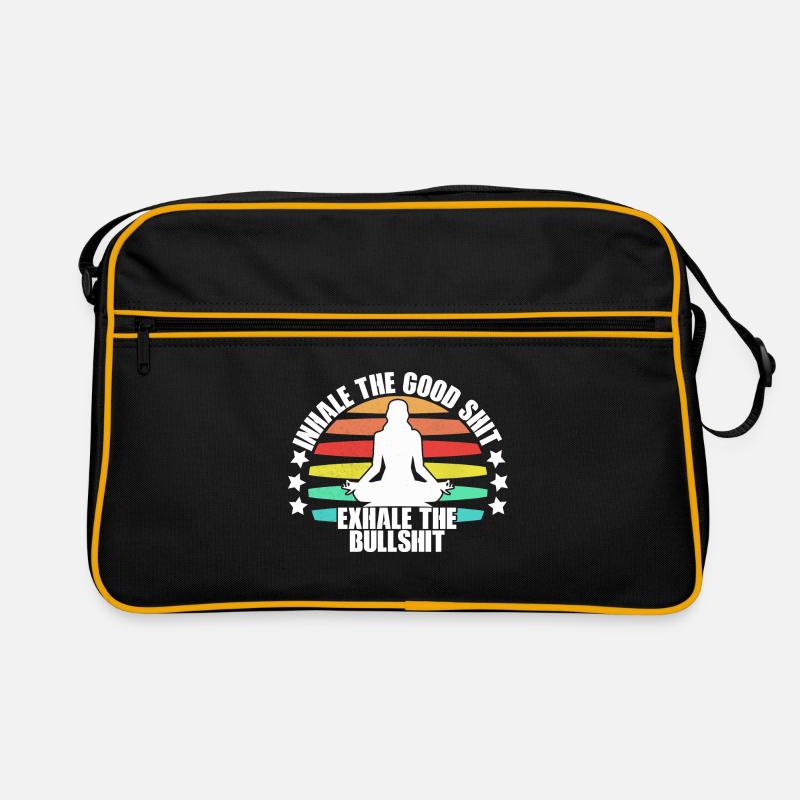 Inhale The Good Shit Exhale The Bullshit Relaxatio Retro Tasche