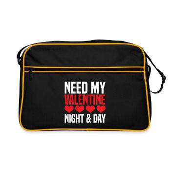 valentine - Retro Tasche - Schwarz/Gold - Vorne