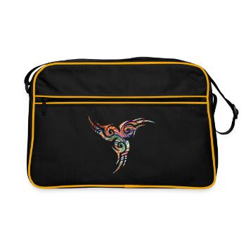 Celtic stmbol 17 e 7 - Retro Bag - black/gold - Front