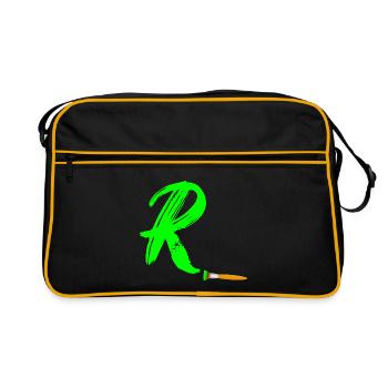 brush vert r - Sac Retro - noir/or - Devant