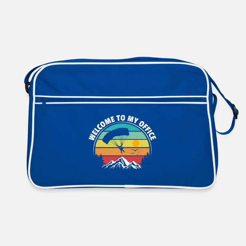 Welcome To My Office Paraglider Paragliding Parach Retro Tasche