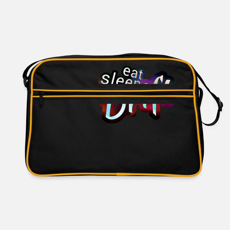 Eat sleep Drift Magic Color - Retro Tasche - Schwarz/Gold