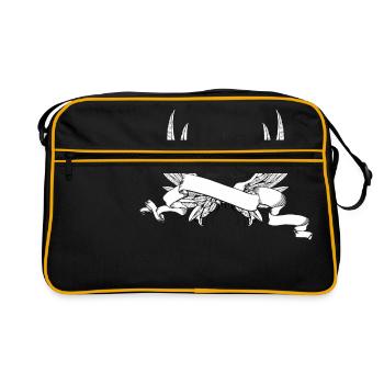 Fluegel avec la couronne pour son propre sort - Sac Retro - noir/or - Devant