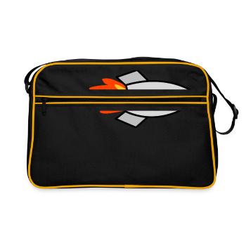 Rakete - Retro Tasche - Schwarz/Gold - Vorne