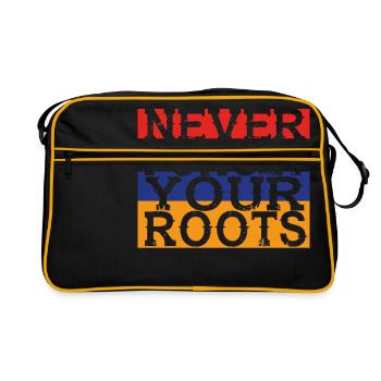 never forget roots home Armenia - Retro Bag - black/gold - Front