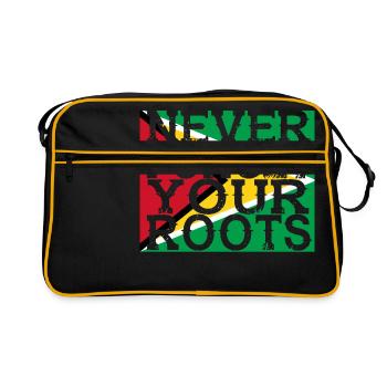 never forget roots home Guyana - Retro Bag - black/gold - Front