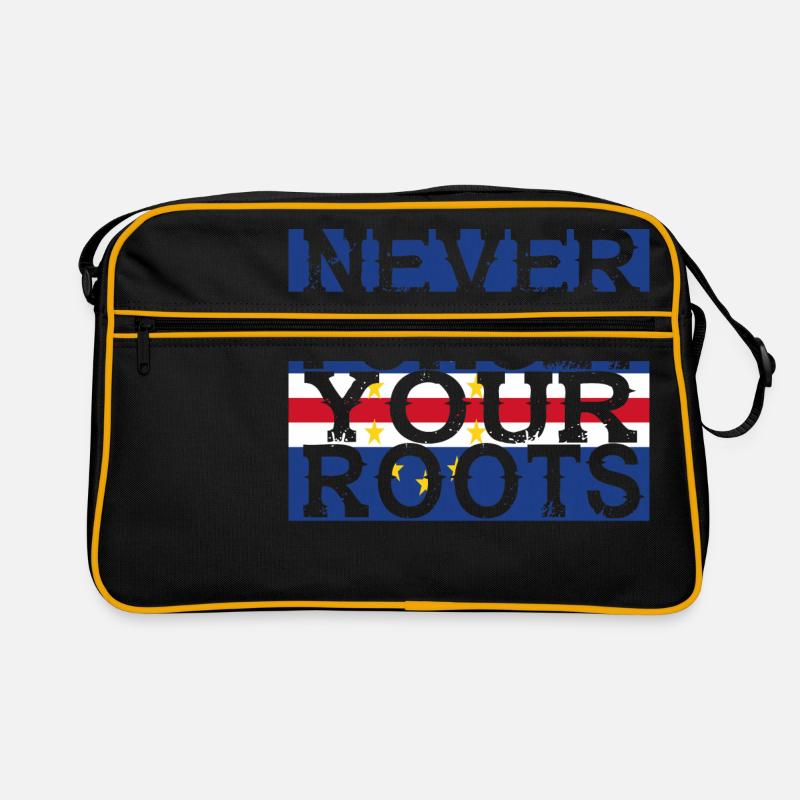 never forget roots home Kap Verde Retro Tasche