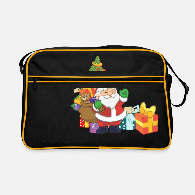 Weihnachtsmann mit Geschenke Retro Tasche
