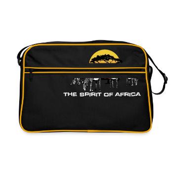 Zèbres AFRICA Afrique coucher de soleil Romance pure - Sac Retro - noir/or - Devant
