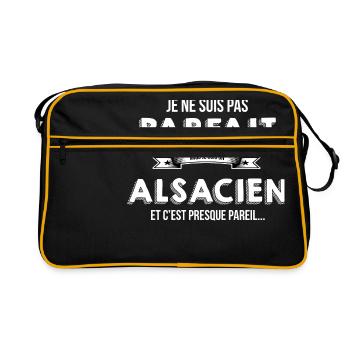 Alsacien cadeau humour - Sac Retro - noir/or - Devant