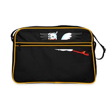 storch - Retro Tasche - Schwarz/Gold - Vorne
