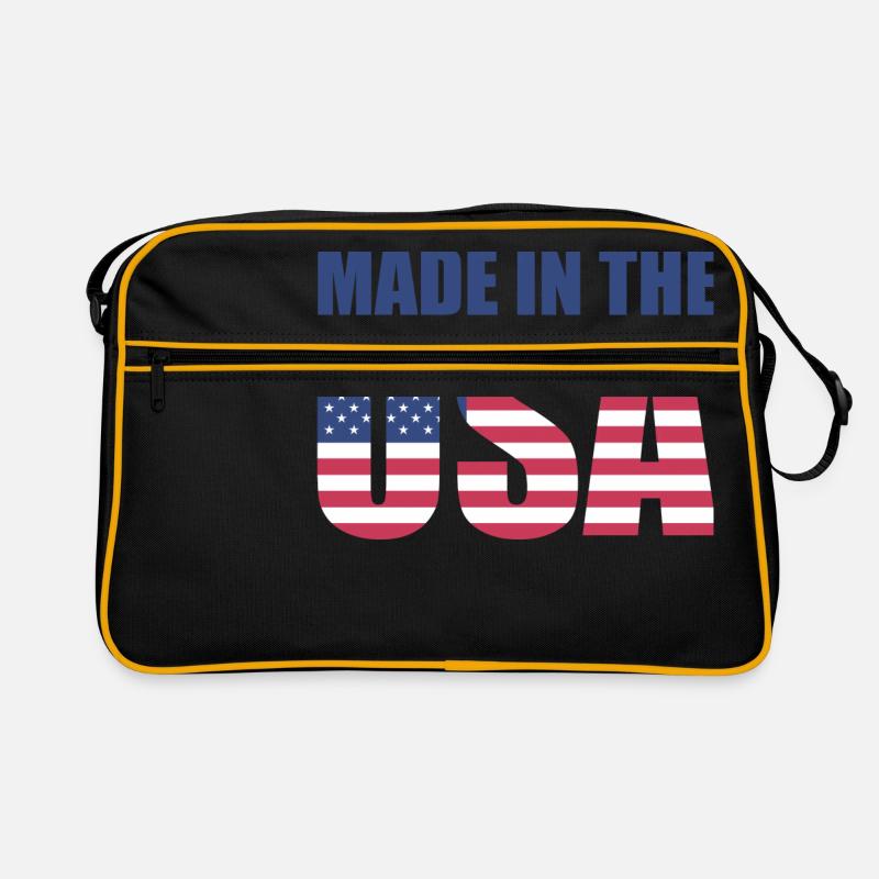 Fabriqué aux Etats-Unis - Sac Retro - noir/or