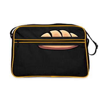 pain baguette broetchen crossaint Baecker pain bu - Sac Retro - noir/or - Devant
