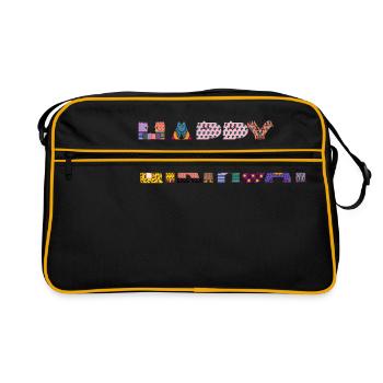joyeux anniversaire - Sac Retro - noir/or - Devant