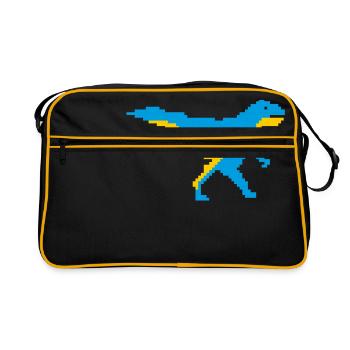  Mosaic Dino - Retro Bag - black/gold - Front