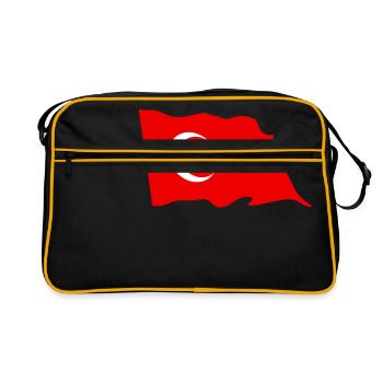 drapeau Turquie - Sac Retro - noir/or - Devant