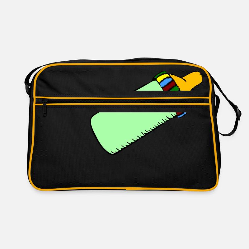 Flasche - Retro Tasche - Schwarz/Gold