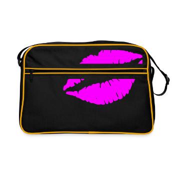 Kuss - Retro Tasche - Schwarz/Gold - Vorne