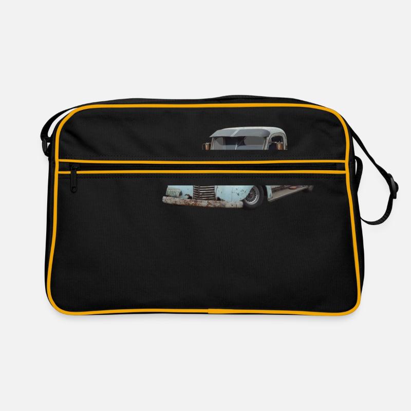Oldtimer Pick Up - Retro Tasche - Schwarz/Gold