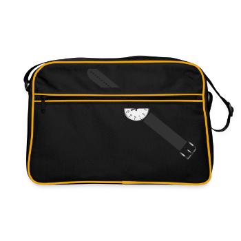 clock time clock time hourglass hourglass162 - Retro Bag - black/gold - Front