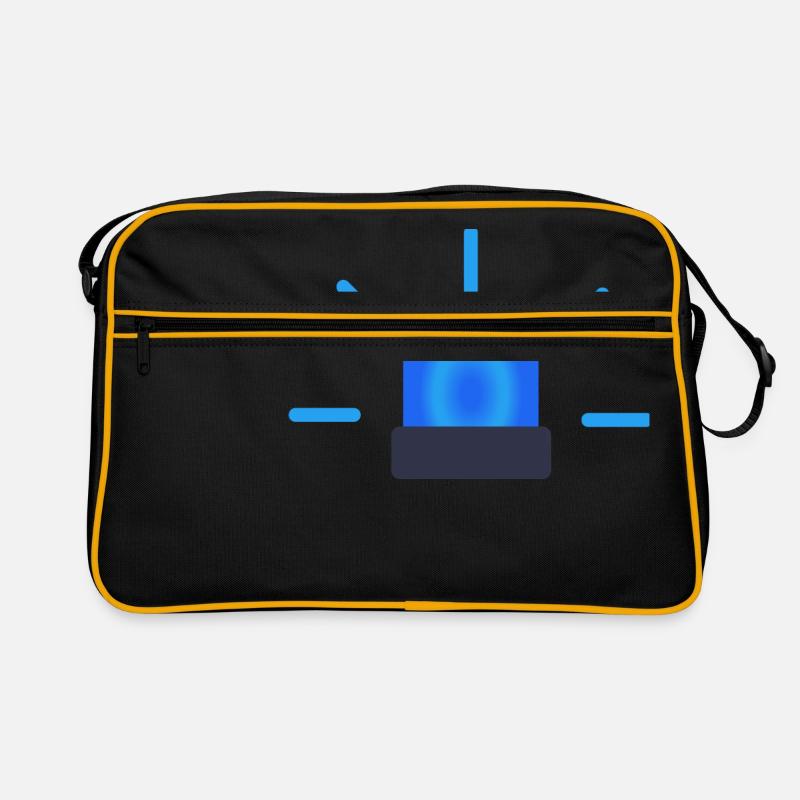 Blaulicht Geschenkidee - Retro Tasche - Schwarz/Gold