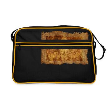 Old world map on parchment - Retro Bag - black/gold - Front