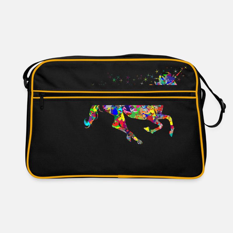 Einhorn Farbkleckse Geschenk Geschenkidee Retro Tasche