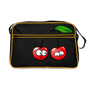 les cerises - Sac Retro - noir/or - Devant