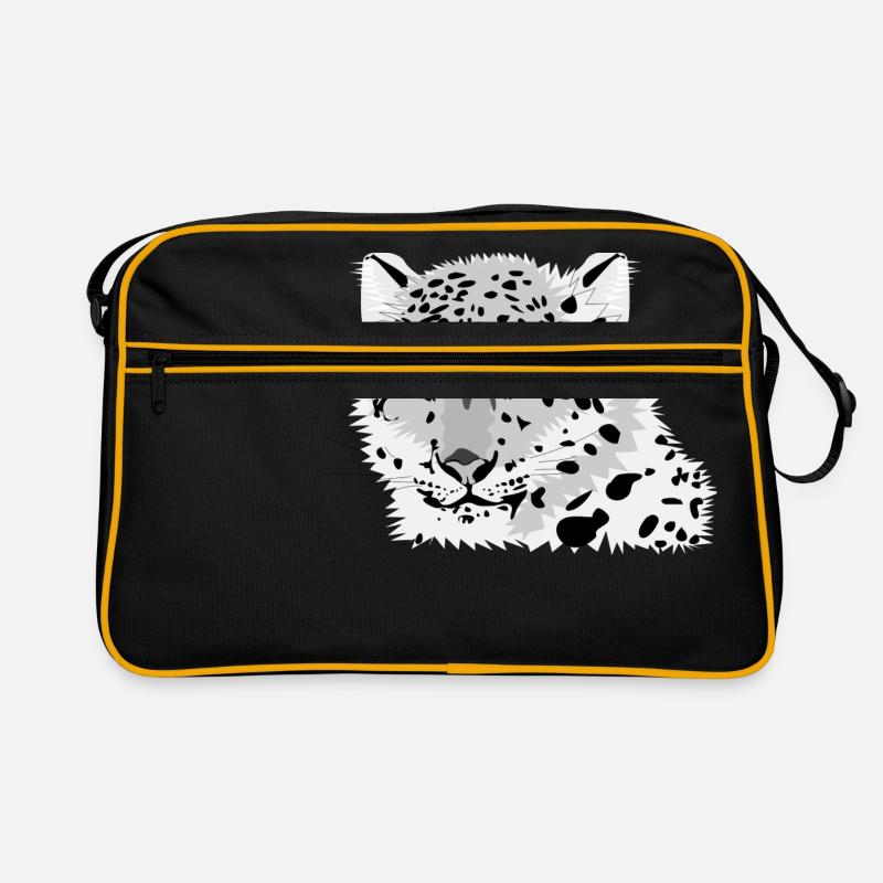 snow leopard - Retro Bag - black/gold