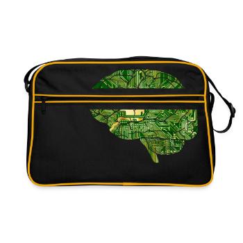 Brain circuitry, electronics - Retro Bag - black/gold - Front