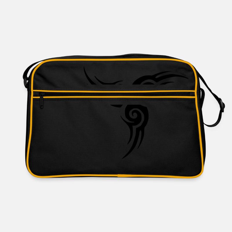 Tribal tattoo - Retro Tasche - Schwarz/Gold