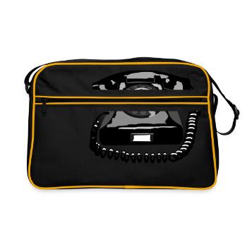 telephone téléphone portable téléphone radio retro3 - Sac Retro - noir/or - Devant