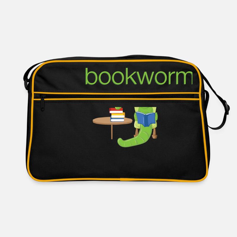 Bookworm, bookworm.Gift, read, bookworm Retro Bag