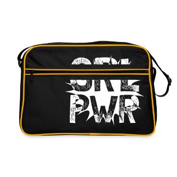 GRL PWR - Retro Tasche - Schwarz/Gold - Vorne