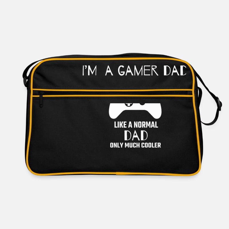 GAMER DAD - Retro Tasche - Schwarz/Gold