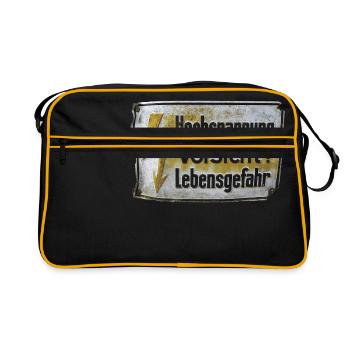 Signe vintage DK - Sac Retro - noir/or - Devant
