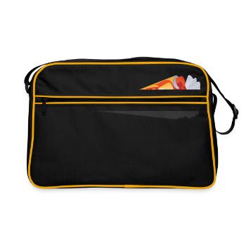 Cartable pour l'inscription à l'école - Sac Retro - noir/or - Devant