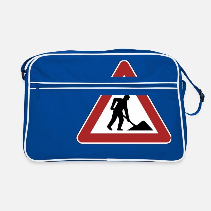 Cadeau de signe de chantier de construction Sac Retro
